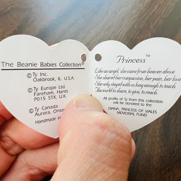 Ty Princess Beanie Baby Bear - Never Played With - Picture 4 of 4